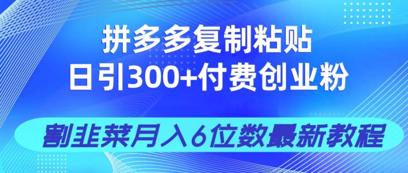 拼多多復制粘貼日引300+付費創業粉，割韭菜月入6位數最新教程！ - 嚴選資源大全 - 嚴選資源大全