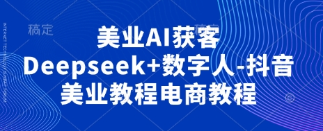 美業(yè)AI獲客Deepseek+數(shù)字人-抖音美業(yè)教程電商教程 - 嚴(yán)選資源大全
