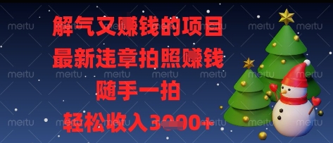 解氣又掙錢的項目，最新違章拍照掙錢，隨手一拍，輕松收入多張【揭秘】 - 嚴選資源大全