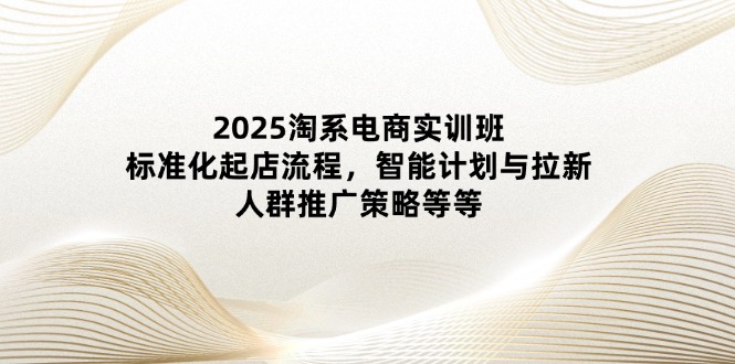 2025淘系電商實訓班：標準化起店流程，智能計劃與拉新，人群推廣策略等等 - 嚴選資源大全