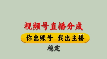 視頻號直播分成，全程托管招募，單月輕松變現8k【揭秘】 - 嚴選資源大全