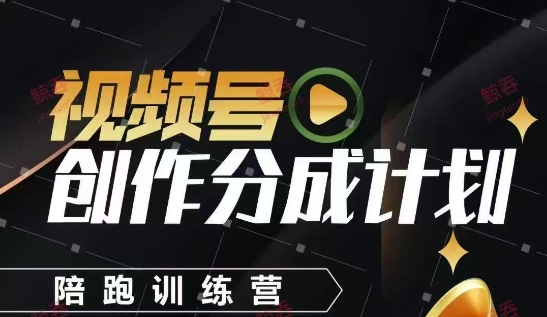 視頻號(hào)創(chuàng)作分成計(jì)劃陪跑訓(xùn)練營(yíng),手把手教會(huì)你如何制作視頻,細(xì)水長(zhǎng)流型項(xiàng)目 - 嚴(yán)選資源大全