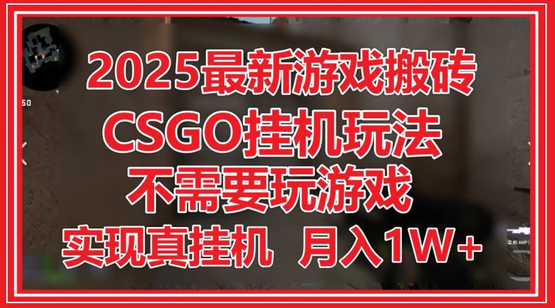 2025最新游戲搬磚,CSGO掛機(jī),不需要玩游戲,實(shí)現(xiàn)真掛機(jī),月入1W+ - 嚴(yán)選資源大全 - 嚴(yán)選資源大全
