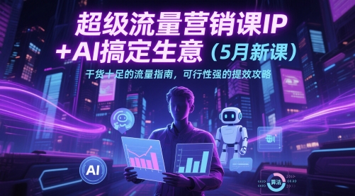 超級流量營銷課IP+AI搞定生意(5月新課)干貨十足的流量指南，可行性強的提效攻略 - 嚴選資源大全