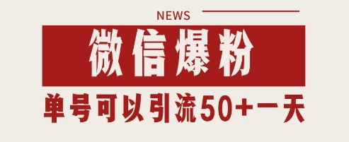 微信爆粉，私域暴力引流打法日引千粉 單號日進50+【揭秘】 - 嚴選資源大全