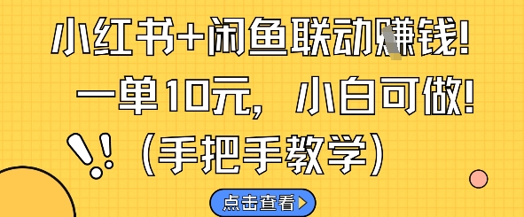 小紅書+閑魚聯動掙錢,一單10元,小白可做 - 嚴選資源大全
