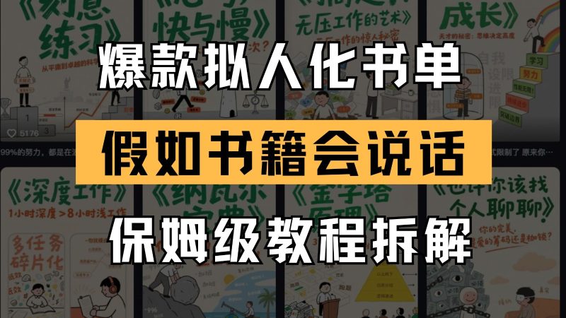 最新爆款擬人化書單玩法 假如書籍會說話 保姆級教程 - 嚴選資源大全 - 嚴選資源大全