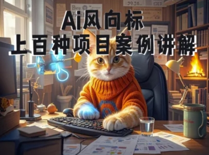 Ai風向標-附100種項目案例玩法-0基礎小白到大神ai視頻商業(yè)應用教學 - 嚴選資源大全
