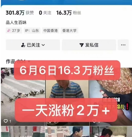 外面賣5000最新抖音搬運(yùn)漲粉技術(shù),新玩法,一分鐘一條,一天漲粉2W,蘋果安卓都可用