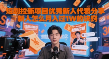 短劇拉新項目優(yōu)秀新人代表分享新人怎么月入過1W的訣竅 - 嚴選資源大全