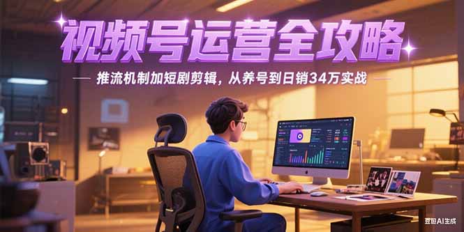 2025視頻號運營全攻略，推流機制加短劇剪輯，從養號到日銷34萬實戰 - 嚴選資源大全