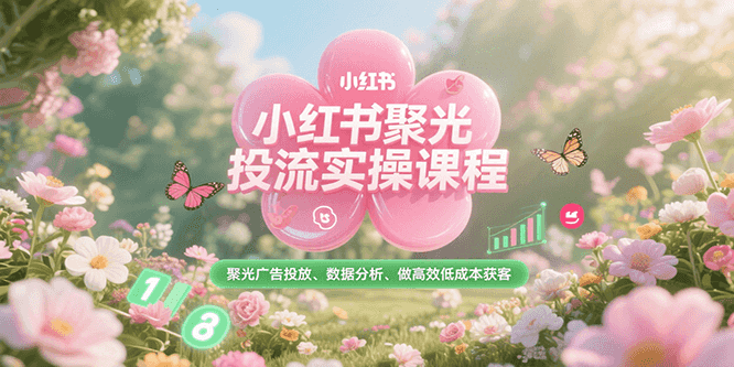 小紅書聚光投流實操課程,聚光廣告投放、數(shù)據(jù)分析、做高效低成本獲客 - 嚴選資源大全
