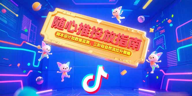 隨心推投放指南，腳本設計加數據監測，三階段自然流拉升策略 - 嚴選資源大全