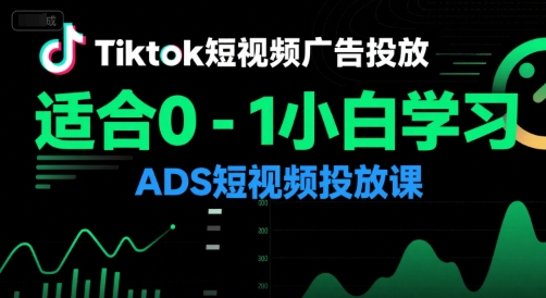 Tiktok短視頻廣告投放,適合0-1小白學習ADS短視頻投放課 - 嚴選資源大全