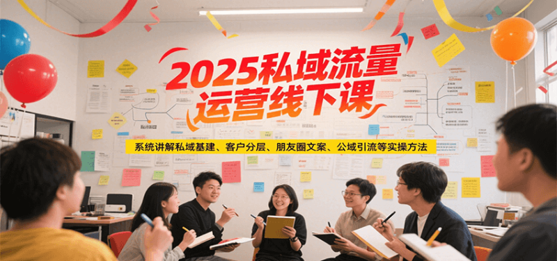 2025私域流量運營線下課,系統(tǒng)講解私域基建/客戶分層/朋友圈文案/公域引流等實操方法 - 嚴選資源大全 - 嚴選資源大全