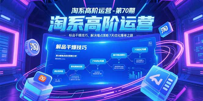 淘系高階運營-第70期，標品干爆技巧，解決難點策略，大佬操盤方法 - 嚴選資源大全