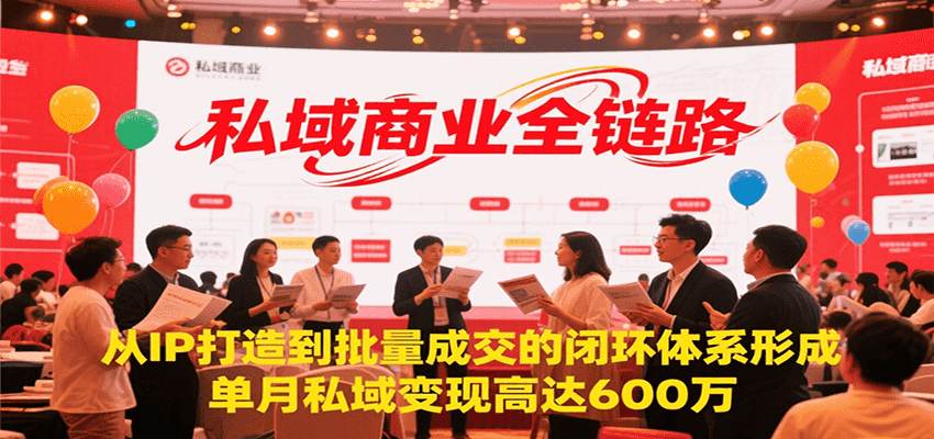 私域商業全鏈路,從IP打造到批量成交的閉環體系形成,單月私域變現600萬 - 嚴選資源大全