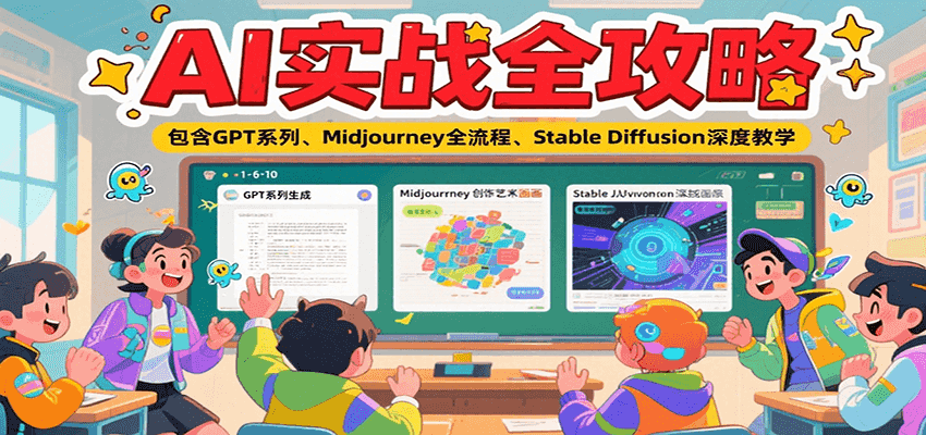 AI實戰全攻略，包含GPT系列、Midjourney全流程、Stable Diffusion深度教學 - 嚴選資源大全