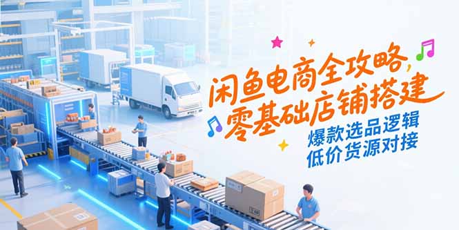 閑魚電商全攻略，零基礎店鋪搭建，爆款選品邏輯，低價貨源對接 - 嚴選資源大全