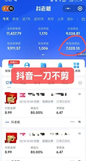 抖音短視頻一刀不剪帶貨，不剪輯，不直播，每天發個視頻，等著出單獲取帶貨傭金