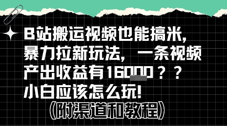 b站掘金計劃？搬運視頻也能掙拉新的收益，小白應該怎么玩！ - 嚴選資源大全