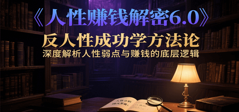 人性賺錢解密6.0，反人性成功學(xué)方法論，深度解析人性弱點(diǎn)與賺錢的底層邏輯 - 嚴(yán)選資源大全 - 嚴(yán)選資源大全