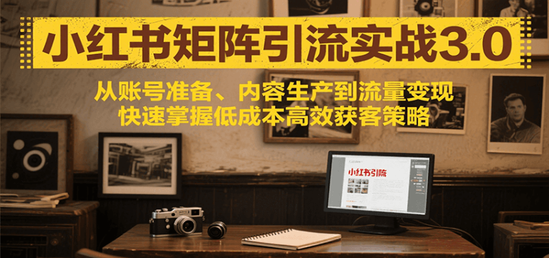 小紅書矩陣引流3.0,從賬號準備、內(nèi)容生產(chǎn)到流量變現(xiàn),快速掌握低成本高效獲客策略 - 嚴選資源大全 - 嚴選資源大全