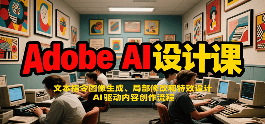 Adobe AI設計課:文本指令圖像生成、局部修改和特效設計,AI驅動內容創作流程 - 嚴選資源大全