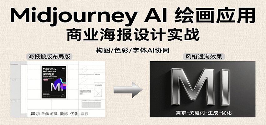 Midjourney AI繪畫應(yīng)用,關(guān)鍵詞指令解析、漫畫頭像制作、海報設(shè)計、3D人物生成等 - 嚴(yán)選資源大全