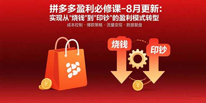 拼多多盈利必修課-8月更新：突破運營瓶頸 實現從燒錢到印鈔的盈利模式轉型 - 嚴選資源大全