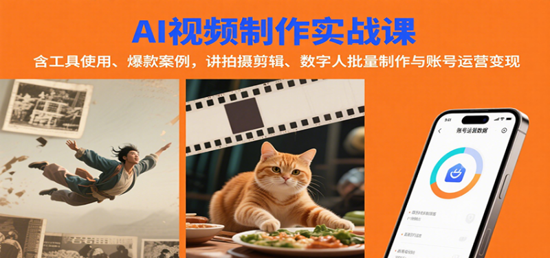 AI視頻制作實戰:含工具使用、爆款案例,講拍攝剪輯、數字人批量制作與賬號運營變現 - 嚴選資源大全 - 嚴選資源大全