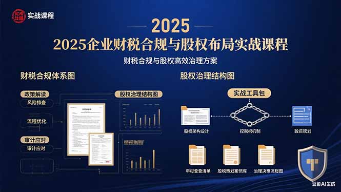2025企業財稅合規與股權布局的實戰課程：財稅合規與股權高效治理方案 - 嚴選資源大全