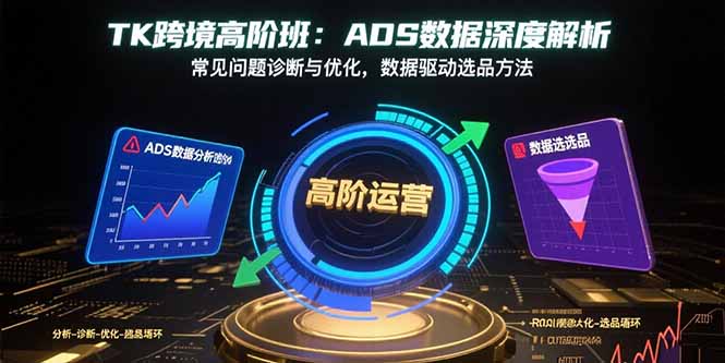 TK跨境高階班：ADS數據深度解析，常見問題診斷與優化，數據驅動選品方法 - 嚴選資源大全