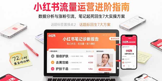 小紅書流量運(yùn)營進(jìn)階指南，數(shù)據(jù)分析與漲粉引流，筆記起死回生7大實(shí)操方案 - 嚴(yán)選資源大全