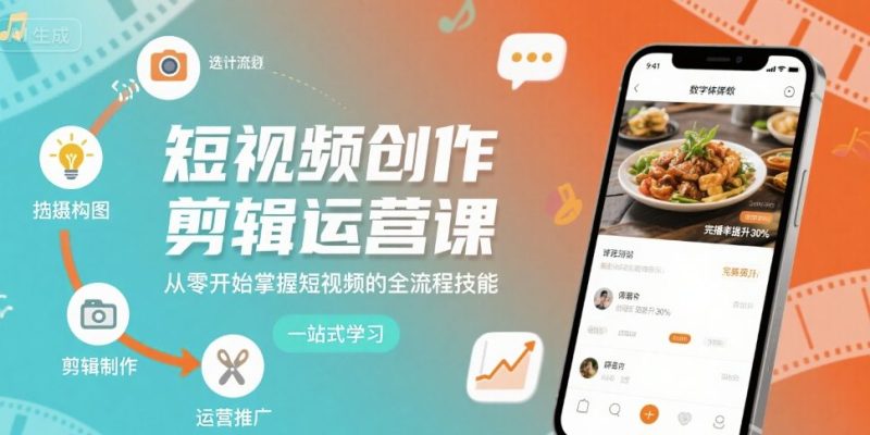 短視頻創(chuàng)作剪輯運(yùn)營(yíng)課，從零開(kāi)始掌握短視頻的全流程技能 - 嚴(yán)選資源大全 - 嚴(yán)選資源大全