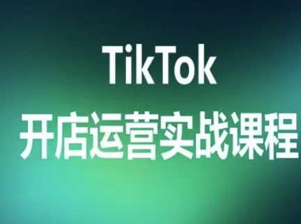 TikTok開店運營實戰課程，TK跨境電商實操全流程 - 嚴選資源大全