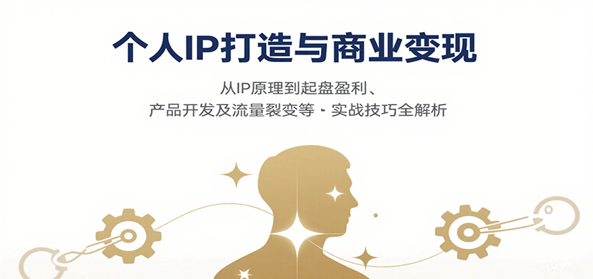 個人IP打造與商業變現,從IP原理到起盤盈利、產品開發及流量裂變等實戰技巧全解析 - 嚴選資源大全