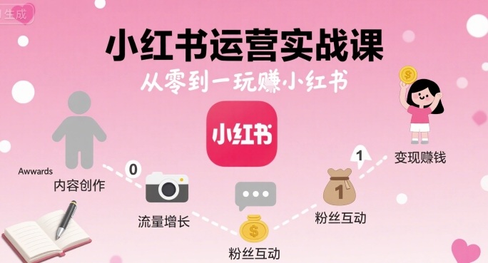 小紅書(shū)運(yùn)營(yíng)實(shí)戰(zhàn)課，從零到一玩賺小紅書(shū) - 嚴(yán)選資源大全