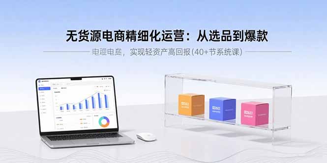 無貨源電商精細(xì)化運(yùn)營:從選品到爆款,實現(xiàn)輕資產(chǎn)高回報(40+節(jié)系統(tǒng)課 - 嚴(yán)選資源大全