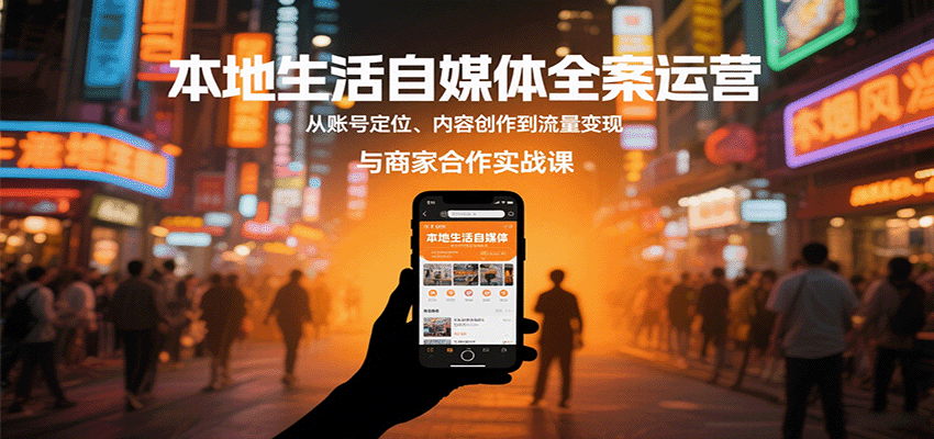 本地生活自媒體全案運營，從賬號定位、內容創作到流量變現與商家合作實戰課 - 嚴選資源大全
