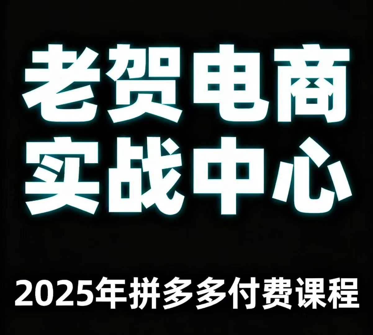 老賀電商2025年拼多多付費(fèi)課程,用通俗易懂的方法告訴你多多怎么玩 - 嚴(yán)選資源大全