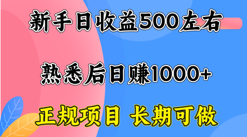 一臺電腦,前期日收益300-500,熟練后日入1000左右 - 嚴選資源大全 - 嚴選資源大全