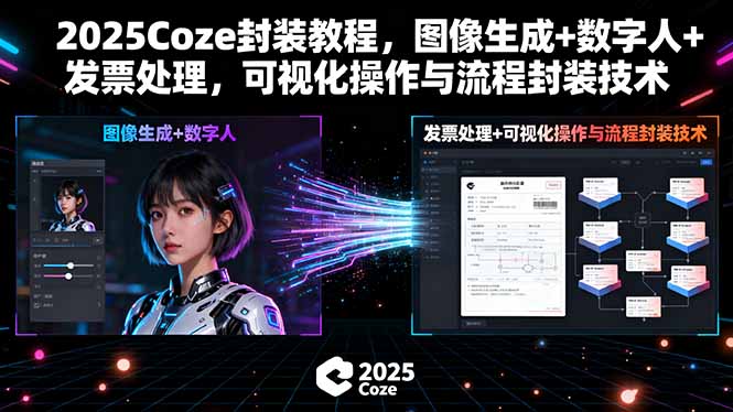 2025Coze封裝教程，圖像生成+數字人+發票處理，可視化操作與流程封裝技術 - 嚴選資源大全