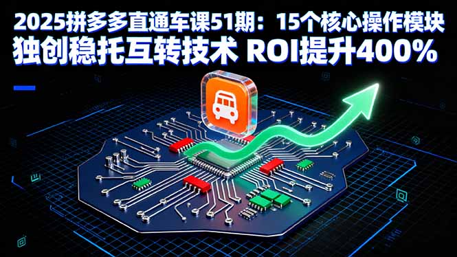 2025拼多多直通車課51期:15個核心操作模塊 獨創穩托互轉技術 ROI提升400% - 嚴選資源大全