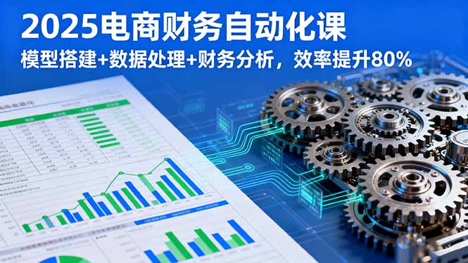 2025電商財務(wù)自動化課，模型搭建+數(shù)據(jù)處理+財務(wù)分析，效率提升80% - 嚴選資源大全