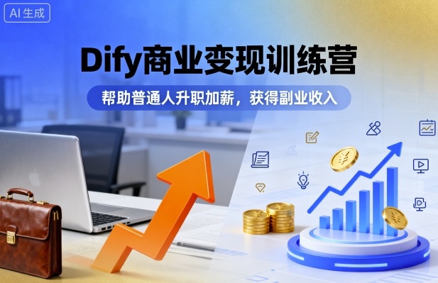 Dify商業(yè)變現(xiàn)訓(xùn)練營(yíng),幫助普通人升職加薪,獲得副業(yè)收入 - 嚴(yán)選資源大全