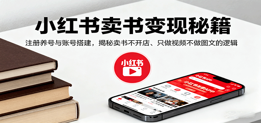 小紅書賣書變現秘籍，注冊養號與賬號搭建，揭秘賣書不開店、只做視頻不做圖文的邏輯 - 嚴選資源大全