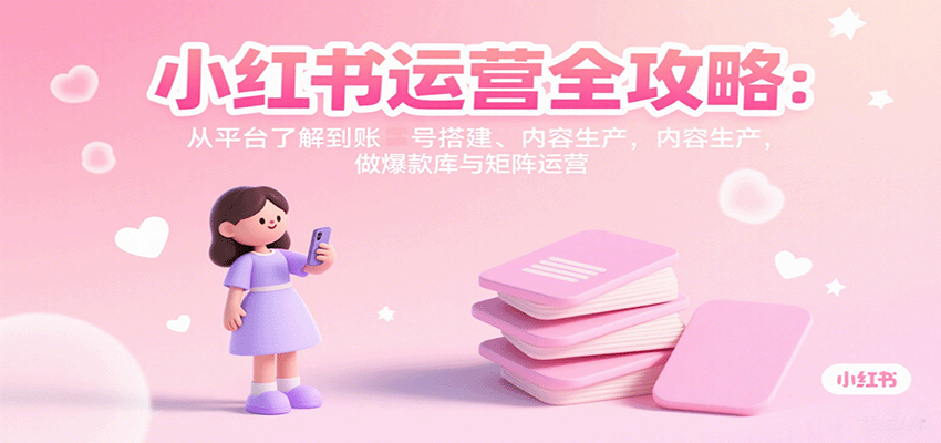 小紅書運營全攻略：從平臺了解到賬號搭建、內容生產，做爆款庫與矩陣運營 - 嚴選資源大全