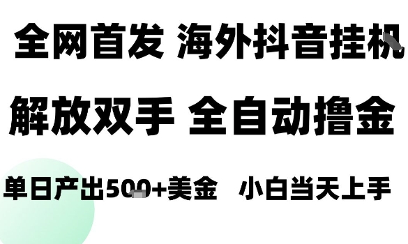 海外抖音無人直播，單日產出1.5k+，長期穩定，新手可玩，無腦操作【揭秘】 - 嚴選資源大全