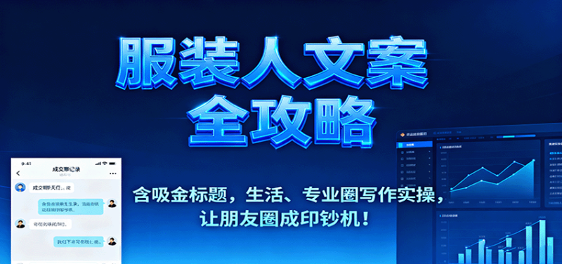 服裝人文案全攻略,含吸金標題,生活、專業圈寫作實操,讓朋友圈成印鈔機! - 嚴選資源大全 - 嚴選資源大全